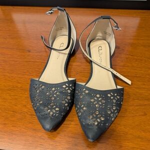 CL by Laundry Black Cut-Out Flats